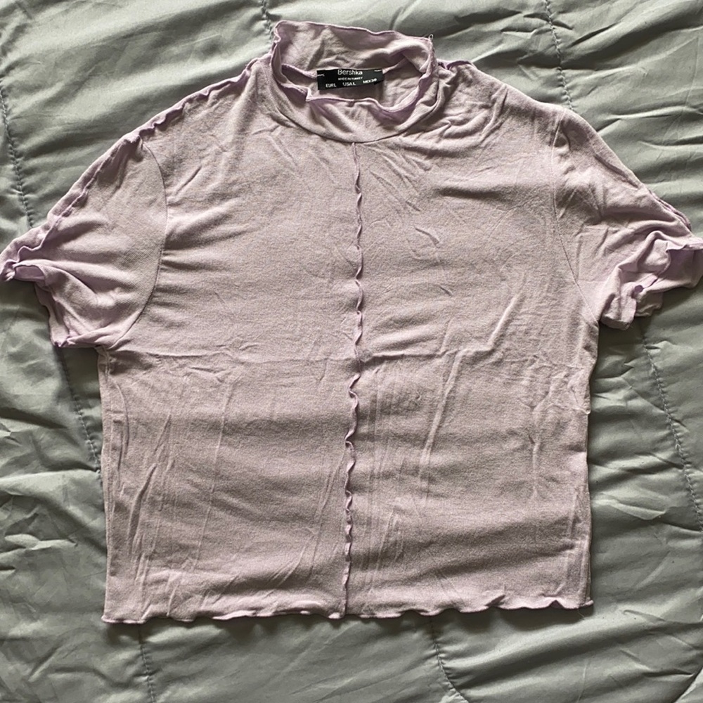 Sheer lilac crop top